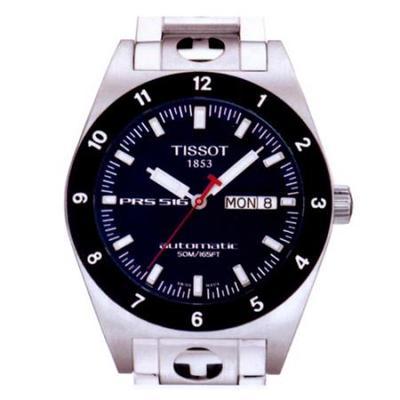 经典与现代的融合 Tissot天梭圆形精钢运动系列自动机械男表T91.1.483.41